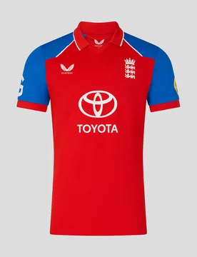 England Cricket Men's 26/27 T20 Replica Short Sleeve Shirt RED 3XL male - Castore - FashionsVida
