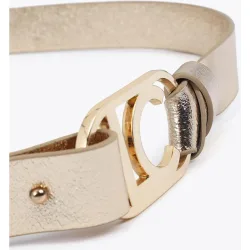 Cinturón de mujer reversible con hebilla logo ovalado