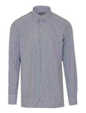 Camicia a righe bianche e nere