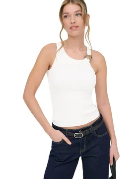 Only Damen Top Weiß 515283