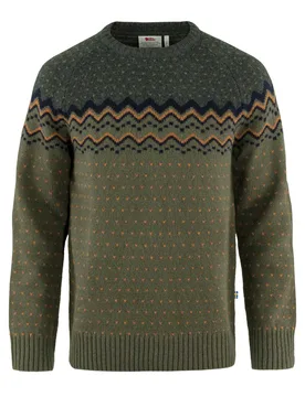Pull en laine - Övik Knit Sweater M Laurel Green Deep Forest en Laine - Taille S - Kaki - Fjall Raven - FashionsVida