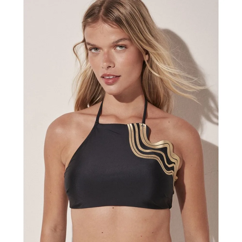 Top de bikini liso con relleno - Agua de coco - FashionsVida