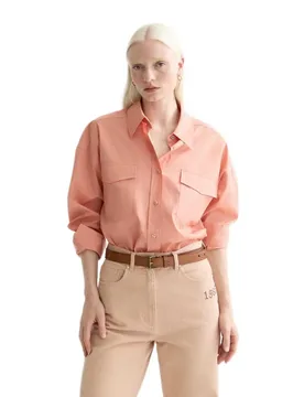 Camicia A Maniche Lunghe U9b01127t Canyon Clay 42 - Scotch & Soda - FashionsVida