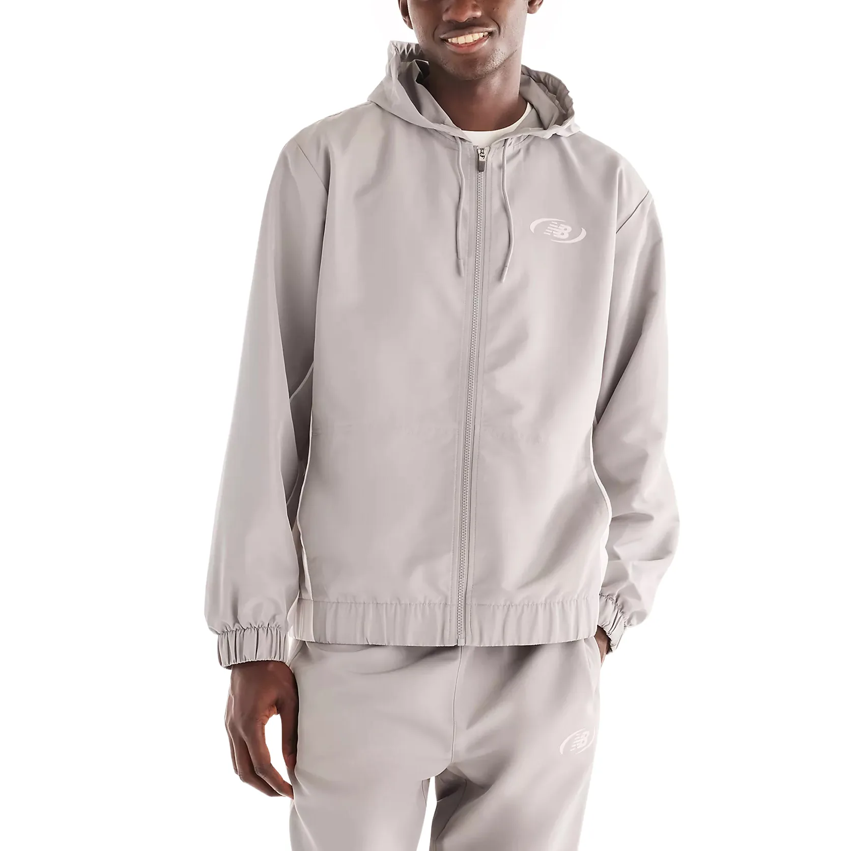 New Trackside Woven Jacket Light Grey L Herren - Balance - FashionsVida