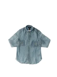 Camicia in lino POLO BOYS AZZURRO L