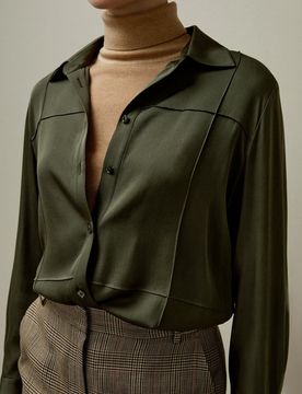 Chemisier Soie Sprezzatura Élégant Design 3D XS