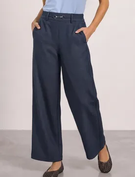 Straight Leg Hose mit Schnallendetail female Blau