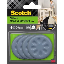 Patines protectores antideslizantes adhesivos extra fuertes Ø50 mm