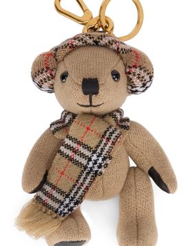 Mini Teddy Handbag Charm in Wool and Cashmere
