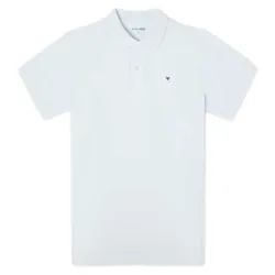 Polo A Maniche Corte Liso Celeste Sky Blue M