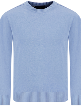 Maglia girocollo uomo azzurro