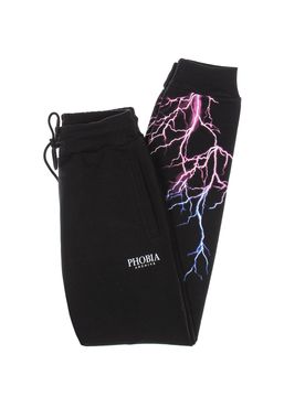 Pantalone Tuta Leggero Uomo Pink Light Blue Lightning Pants Black/pink/light Blue