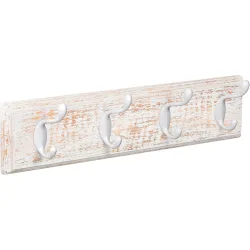 Percha Madera y Zamak 4 Colgadores 9501BLBL