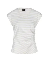 T-Shirt EVKA_STRIPED blanc XL