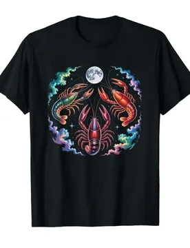 Crawfish Moon Galaxy Space Retro Animal T-shirt For Men Women 100% Cotton T Shirts Short Sleeve Tops 0424-3 - Aliexpress - FashionsVida