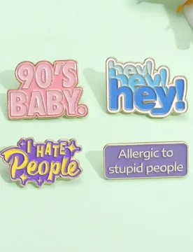 Alloy English Alphabet Enamel Brooch Jewelry Gift Lacquered Letters Animal Punk Pins Boys - Aliexpress - FashionsVida