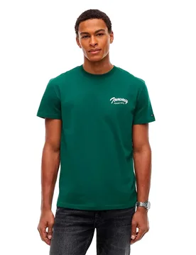 Maglietta A Maniche Corte Dm0dm229 Velvet Green S - Tommy Jeans - FashionsVida