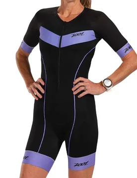 Trisuit A Maniche Corte Core + Tri Aero Violet XS - Zoot - FashionsVida