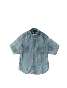 Camicia in lino POLO BOYS AZZURRO L