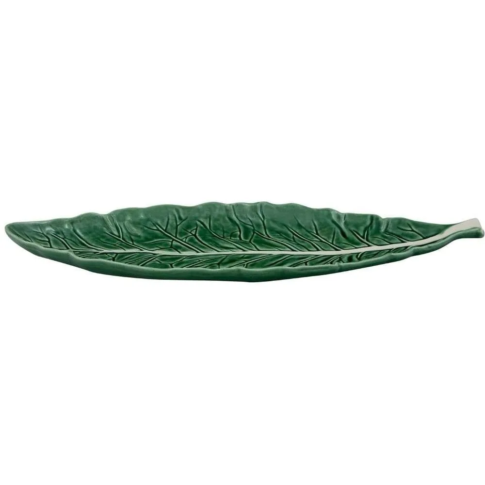 Fuente con forma de hoja estrecha Natural Couve - Bordallo Pinheiro - FashionsVida