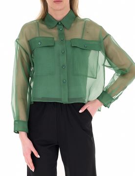 Camicia in seta VERDE 42