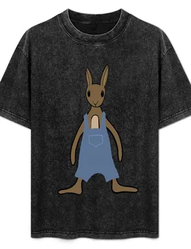 Stuffed Bunny in Overalls T-Shirt Outdoor Sports Short Sleeve Top - Aliexpress - FashionsVida