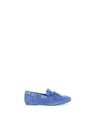 Mocassini pelle scamosciata BLU CHIARO 40