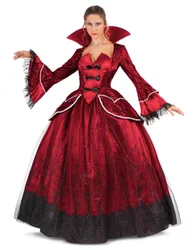 Luxus Vampirkönigin Kostüm für Damen rot - female