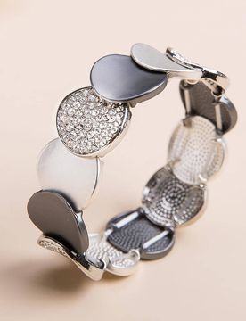 Pieza Brazalete de moda con diamante de imitación con diseño redondo para mujeres para Viajes al aire libre