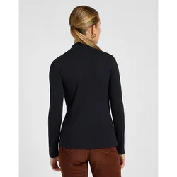 Slim Mock Neck Tee Black Größe S female