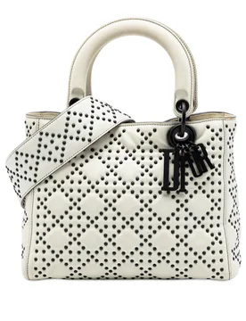 Medium Lambskin Cannage Studded Supple Lady - Dior - FashionsVida