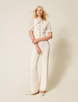 Pantalon en maille avec crochet