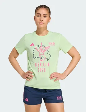 Womens Bmw Berlin-Marathon 2025 Event Tee - Green - Size Small - adidas performance - FashionsVida