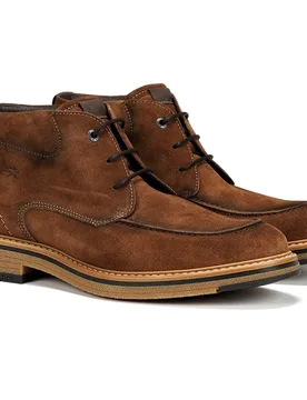 Botines de hombre en color claro y fabricados en serraje - Fluchos - FashionsVida