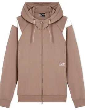 Ea7 Emporio Armani Sweat-shirt à Zip 7m001278_af12681 Roasted Cashew XS - Giorgio Armani - FashionsVida