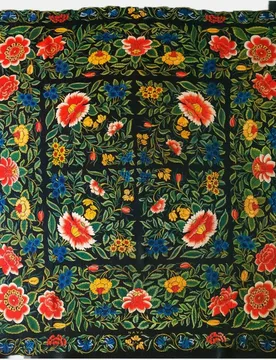 Pañuelo de seda con estampado floral hecho en España - Nava - FashionsVida