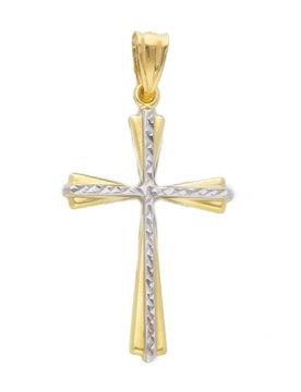 Croce uomo in Oro Giallo e Bianco GL-SON115817