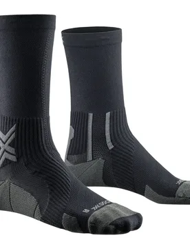 Run Perform Crew Socks Black / Charcoal UK 3-5 Men,Women - X-SOCKS - FashionsVida