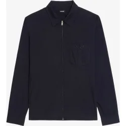 Zadig & Voltaire - Sobrecamisa de hombre casual estampada de viscosa manga larga con cremallera