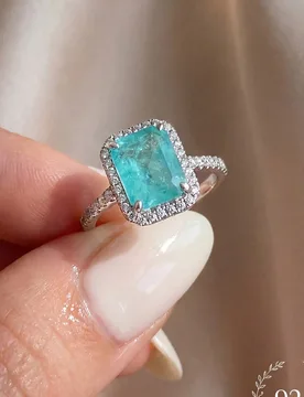 Pieza Anillo de Turmalina Magnífico Joyería para Mujeres Anillo de Boda Elegante de Plata de Ley 925 Joyería Fina Regalos para Boda Aniversario Par - Shein - FashionsVida