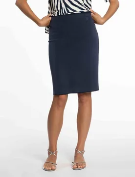 Falda lápiz de punto con goma - Naulover - FashionsVida