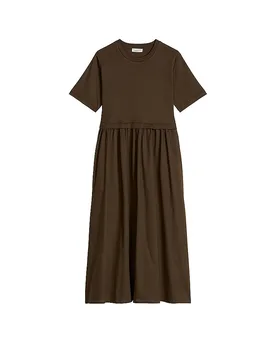 Vestido midi marrón L - Marc O'Polo - FashionsVida