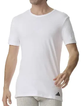 Couche De Base à Manches Courtes Active Flex Cotton 2 Unités White / Whit M - Adidas Underwear - FashionsVida