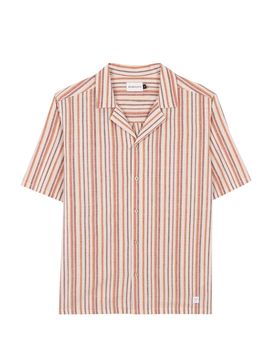 The striped short sleeve Shirt male