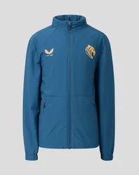 Leicester Tigers Junior 2026/27 Training Packable Hood Shower Jacket BLUE JM Unisex