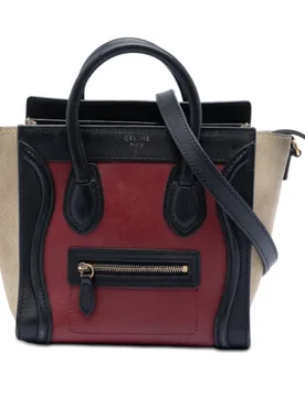 Nano Tricolor Calfskin and Suede Luggage Tote - Celine - FashionsVida