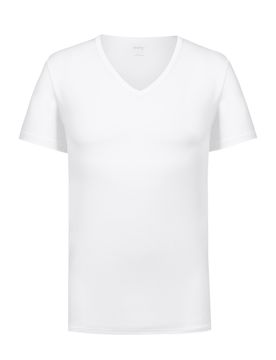 T-Shirt mit V-Ausschnitt Weiß 6