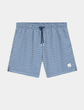 Costume da bagno con microstampa uomo blue