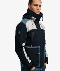 Superdry Herren Kapuzen-windbreaker mit Colorblocking Navy - Größe: Xxxl