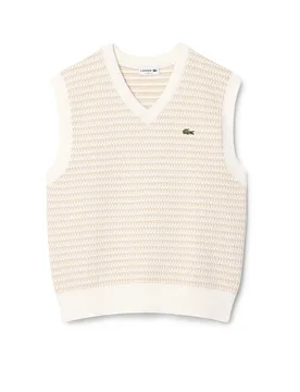 Lacoste Chaleco de punto crema XL - Lacoste - FashionsVida